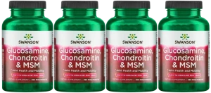 4 x Swanson Glucosamine Chondroitin & MSM 360 tabletek mini - Stawy Kości Układ Ruchu