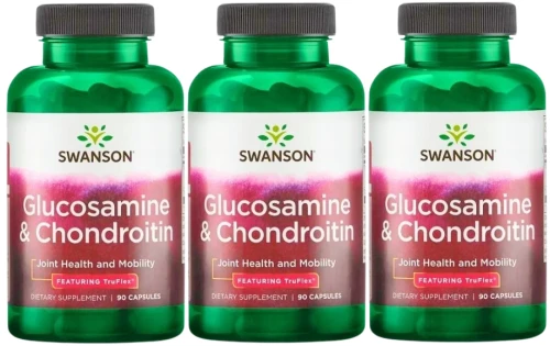3 x Glucosamine &amp; Chondroitin - Glukozamina z Chondroityna 90kaps, Swanson.webp