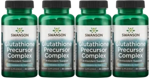 4 x Swanson Glutathione Precursor Complex 60 kapsułek - Antyoksydant Odporność