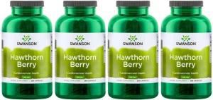 4 x Hawthron Berry - Głóg owoce 565mg 250kaps, Swanson
