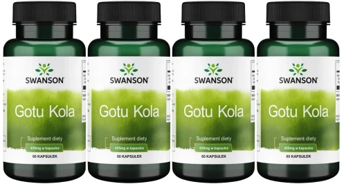 4 x Gotu Kola 435mg 60kaps, Swanson.webp