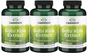 3 x Gotu Kola ekstrakt 100mg 120kaps, Swanson