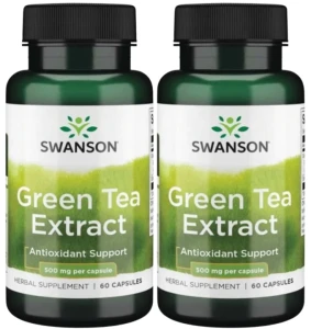 2 x Green Tea Extract 500mg 60kaps, Swanson