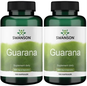 2 x Guarana 500mg 100kaps, Swanson
