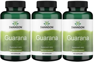 3 x Guarana 500mg 100kaps, Swanson