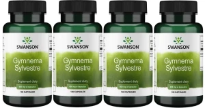 4 x Gymnema Sylvestre 400mg 100kaps, Swanson