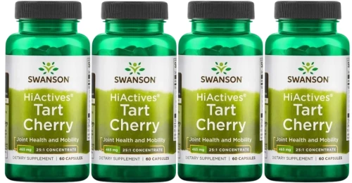 4 x Tart Cherry 465mg 60kaps, Swanson.webp