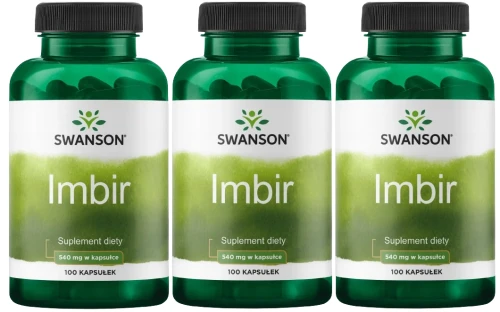 3 x Ginger Root - Imbir 540mg 100kaps, Swanson.webp