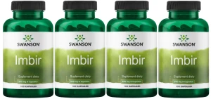 4 x Ginger Root - Imbir 540mg 100kaps, Swanson