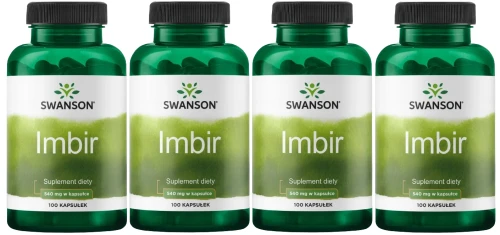 4 x Ginger Root - Imbir 540mg 100kaps, Swanson.webp