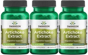 3 x Artichoke Extract - Karczoch 250mg 60 kaps, Swanson