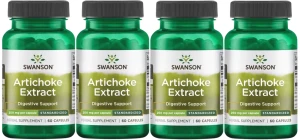 4 x Artichoke Extract - Karczoch 250mg 60 kaps, Swanson