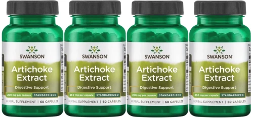 4 x Artichoke Extract - Karczoch 250mg 60 kaps, Swanson.webp