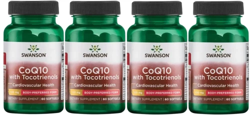 4 x CoQ10 with Tocotrienols - Koenzym Q10 100mg + Tocotrienole 10mg 60sg, Swanson.webp