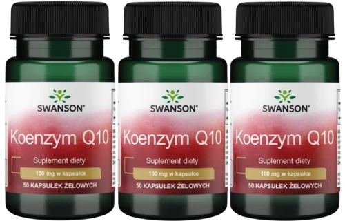 3 x Koenzym Q10 100mg 50sgels, Swanson.webp