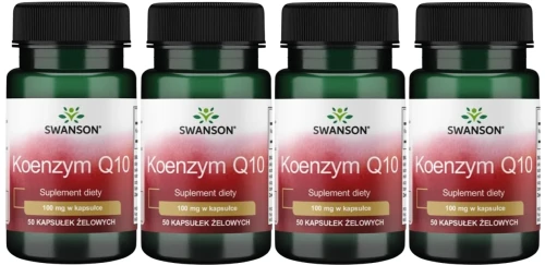 4 x Koenzym Q10 100mg 50sgels, Swanson.webp