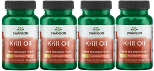 4 x Krill Oil - maksymalna moc 1000mg, Swanson