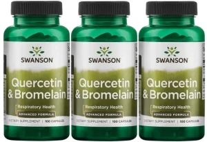 3 x Quercetin & Bromelain - Kwercetyna i Bromelina 100 kaps, Swanson