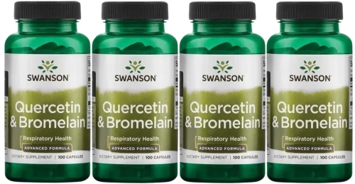 4 x Quercetin &amp; Bromelain - Kwercetyna i Bromelina 100 kaps, Swanson.webp