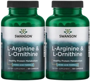 2 x L-Arginine & L-Ornithine - L-Arginina & L-Ornityna 100kaps, Swanson
