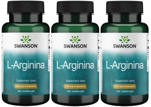 3 x L-Arginina 500mg 100kaps, Swanson
