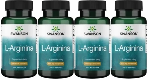 4 x L-Arginina 500mg 100kaps, Swanson