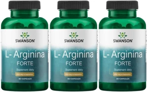 3 x L-Arginine Forte 850mg 90 kaps, Swanson