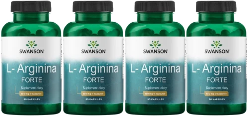 4 x L-Arginine Forte 850mg 90 kaps, Swanson.webp