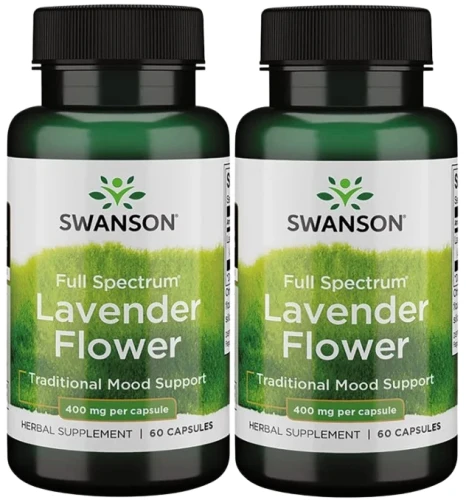 2 x Lavender flower - Lawenda 400mg 60kaps, Swanson.webp
