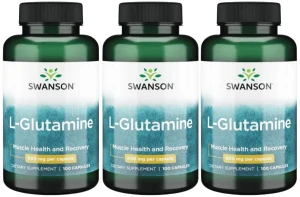 3 x L-Glutamine - L-Glutamina 500mg 100 kaps, Swanson
