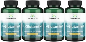 4 x L-Glutamine - L-Glutamina 500mg 100 kaps, Swanson