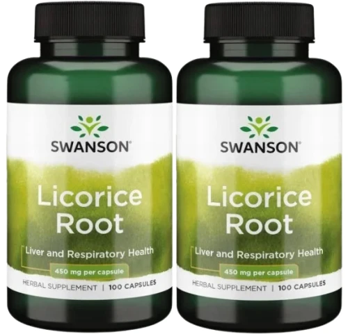 2 x Licorice Root - Lukrecja 450mg 100caps, Swanson.webp