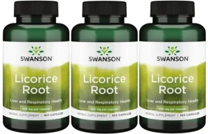 3 x Licorice Root - Lukrecja 450mg 100caps, Swanson