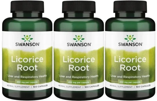 3 x Licorice Root - Lukrecja 450mg 100caps, Swanson.webp