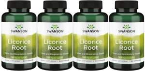 4 x Licorice Root - Lukrecja 450mg 100caps, Swanson