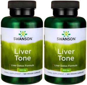 2 x Liver tone - liver detox formula 120kaps, Swanson