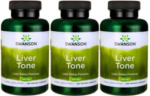 3 x Liver tone - liver detox formula 120kaps, Swanson