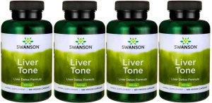 4 x Liver tone - liver detox formula 120kaps, Swanson
