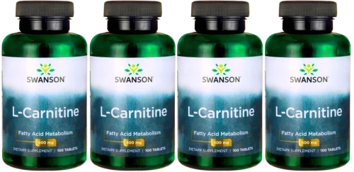 4 x L-Carnitine - L-karnityna 500mg 100tabs, Swanson.webp