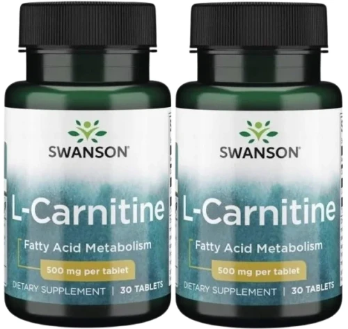 2 x L-Carnitine - L-karnityna 500mg 30 tabl, Swanson.webp
