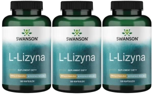 3 x L-Lizyna 500mg 100kaps, Swanson