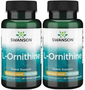 2 x L-Ornithine - L-Ornityna 500mg 60kaps, Swanson