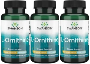 3 x L-Ornithine - L-Ornityna 500mg 60kaps, Swanson