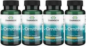 4 x L-Ornithine - L-Ornityna 500mg 60kaps, Swanson