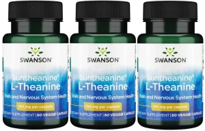 3 x L-Theanine - L-Teanina 100mg 60 kaps., Swanson