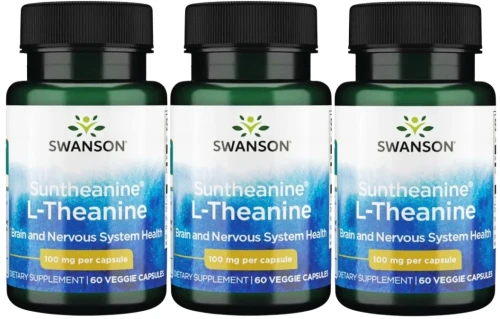 3 x L-Theanine - L-Teanina 100mg 60 kaps., Swanson.webp