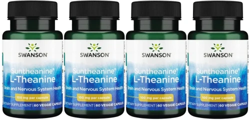 4 x L-Theanine - L-Teanina 100mg 60 kaps., Swanson.webp