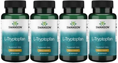 4 x L-Tryptofan 500mg 60kaps, Swanson.webp