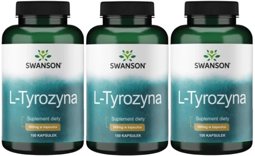 3 x L-Tyrozyna 500mg 100 kaps, Swanson.webp