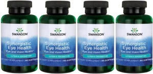 4 x Synergistic Eye Health -  Luteina & Zeaksantyna 60kapsułek, Swanson